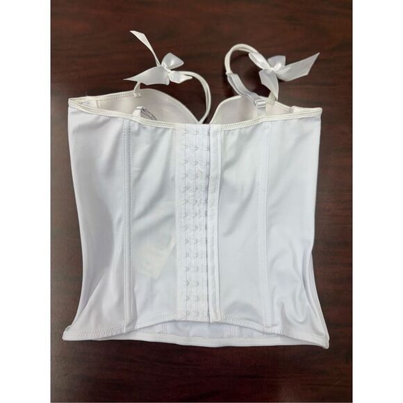 NWT Hot Topic Morbid Threads White Corset Size Medium - Picture 4 of 8